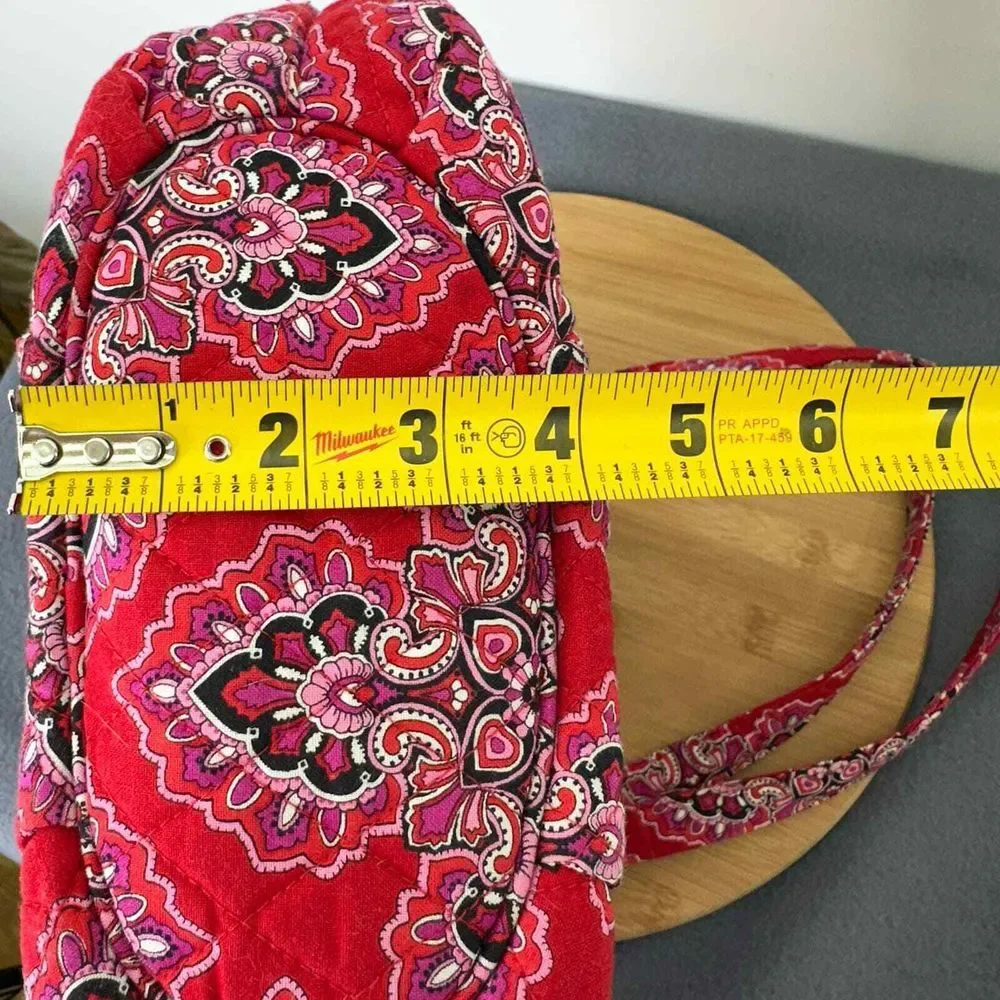 VERA BRADLEY Morgan Purse Handbag Frankly Scarlet Double Handle Red Satchel